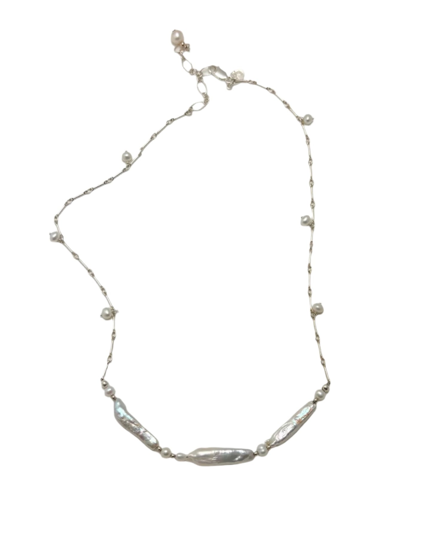 Stylish Triad Pearl Necklace - Free Shipping
