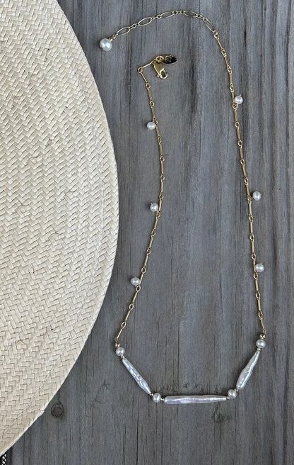Stylish Triad Pearl Necklace - Free Shipping