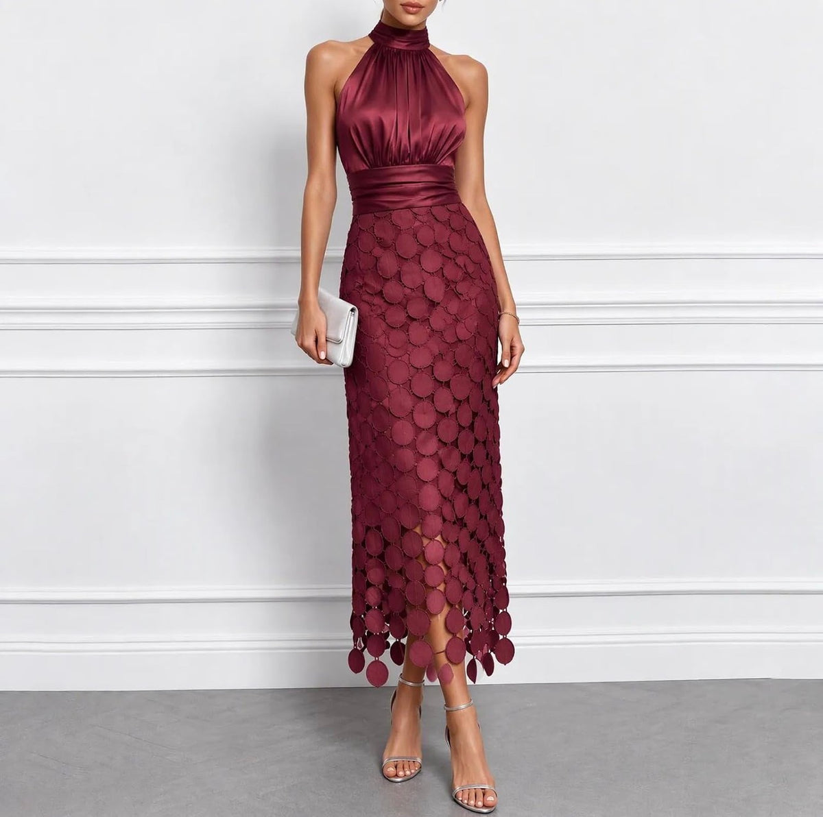 Wine Red clutch