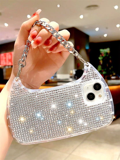 Rhinestone Decor Bag Design Phone Case