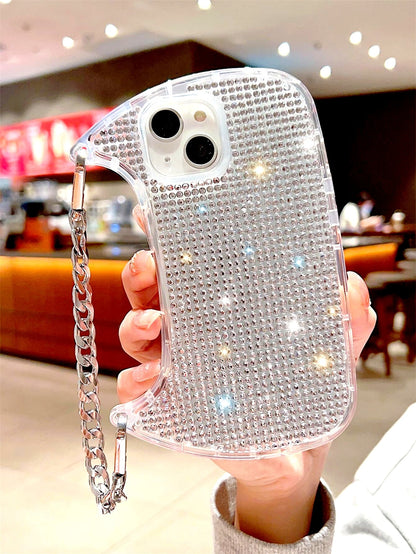 Rhinestone Decor Bag Design Phone Case