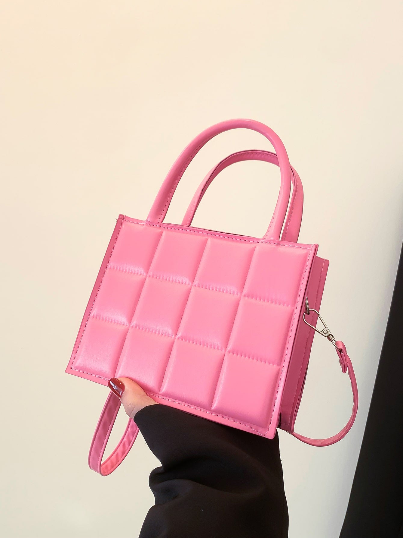 Colorful Elegance: Mini Rhombus Grid Handbag - Multi-functional Women's Shoulder Bag