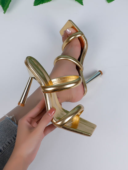 Glamorous Strappy High Heel Sandals: Elevate Your Style with Fashionable Footwear