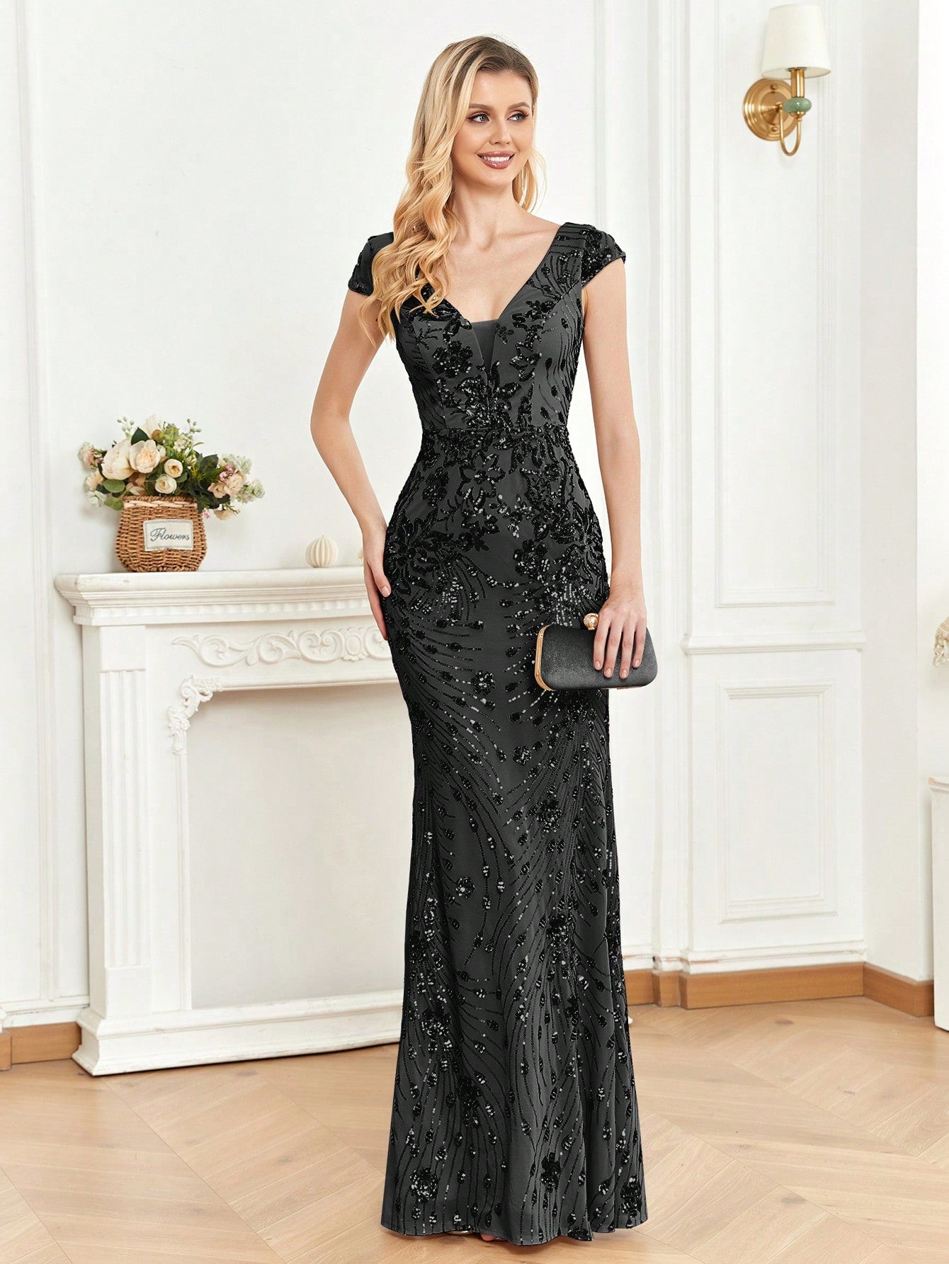 Luxurious Sequined Mermaid Dress for Gala and Formal Celebrations