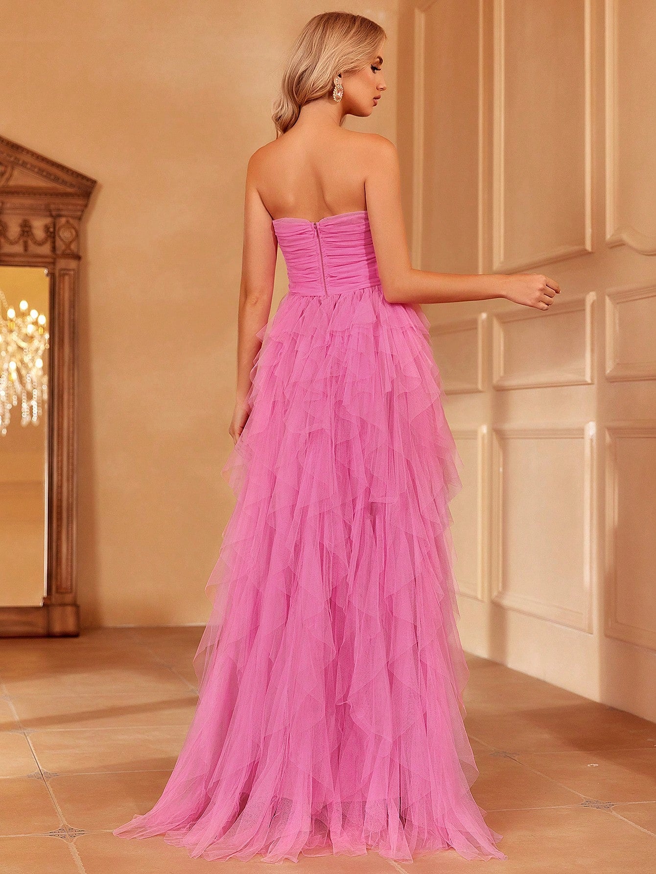 Strapless Tulle Dress - Romantic Elegance Evening Gown