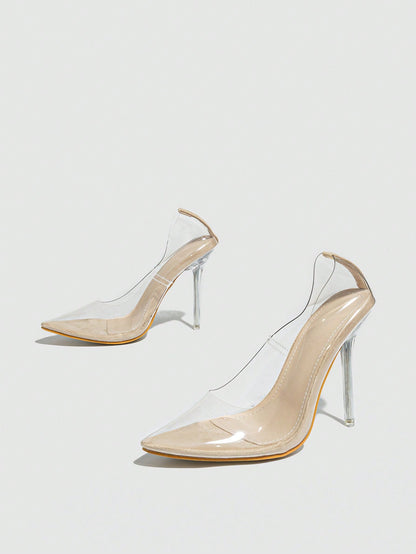 Enchanting Elegance: Women's Transparent Pointed Toe Stiletto Heels