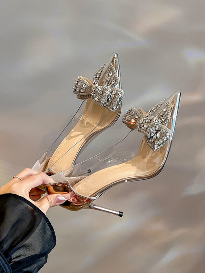 Pearls and Rhinestones Decor Stiletto Pump: Embrace Elegance and Style with this Fashionable Sexy Shoe