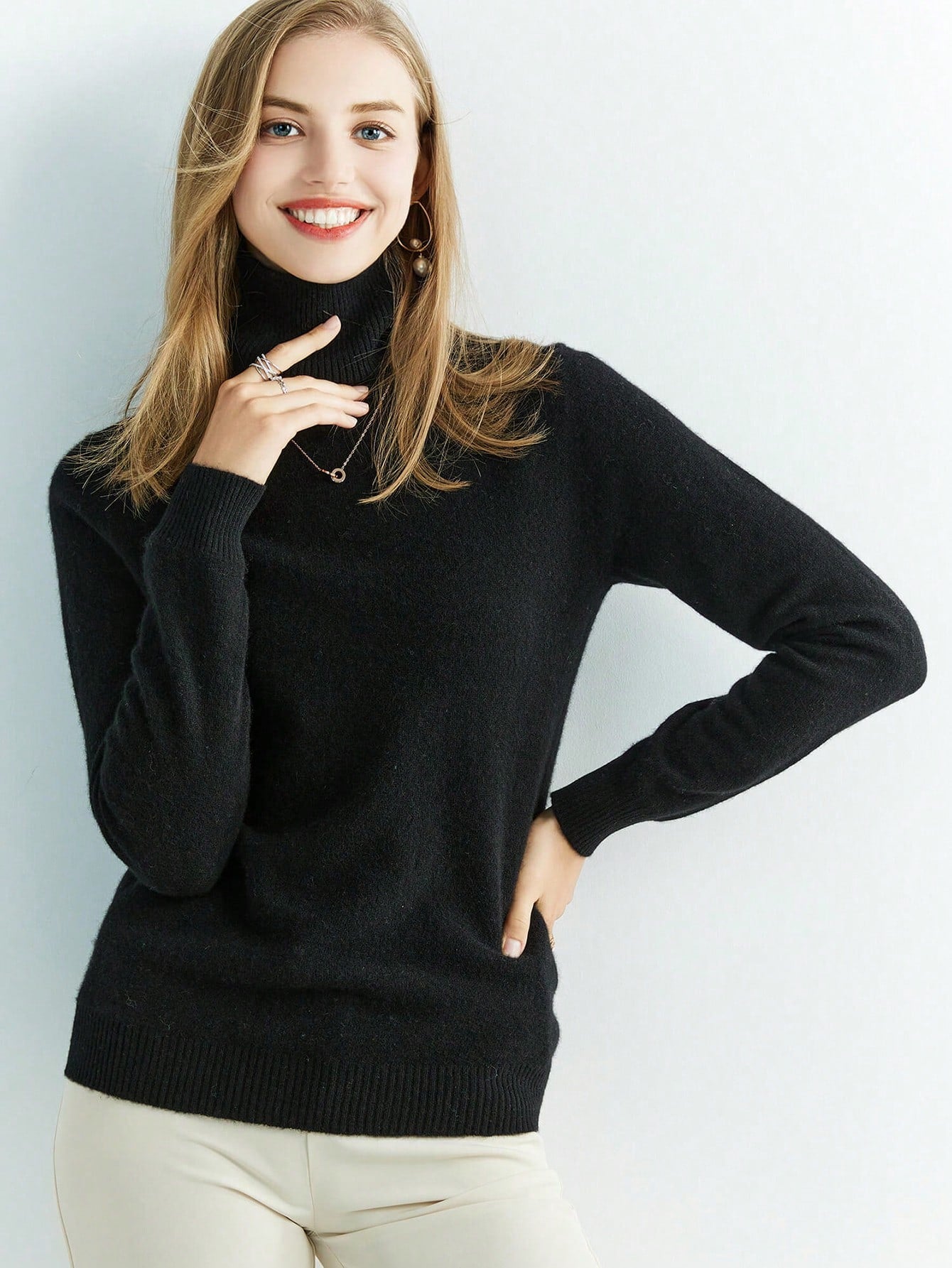 Stay Cozy in Style: 100% Merino Wool Knitted Turtle Neck Sweater, Perfect for Chilly Days