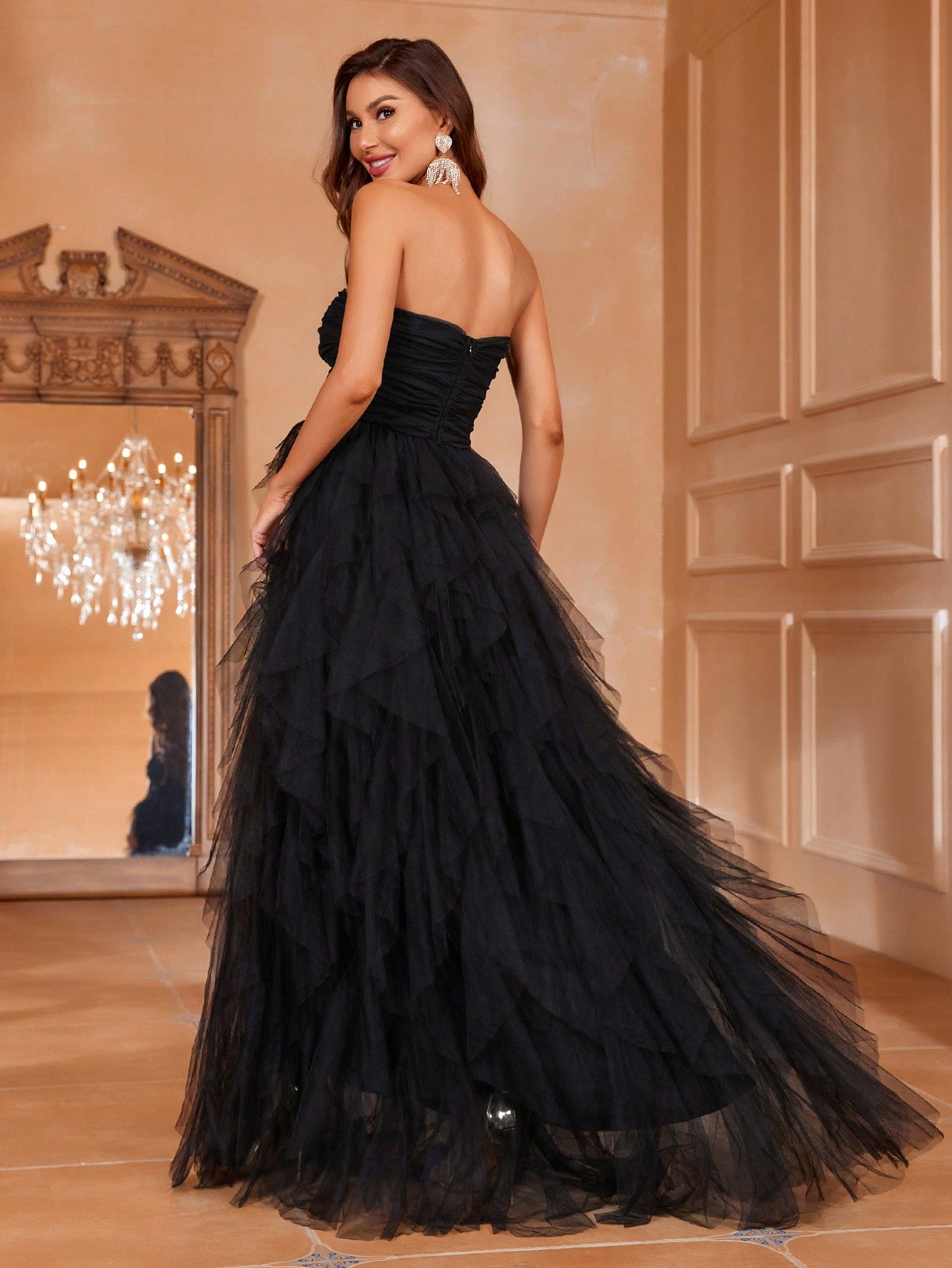 Strapless Tulle Dress - Romantic Elegance Evening Gown