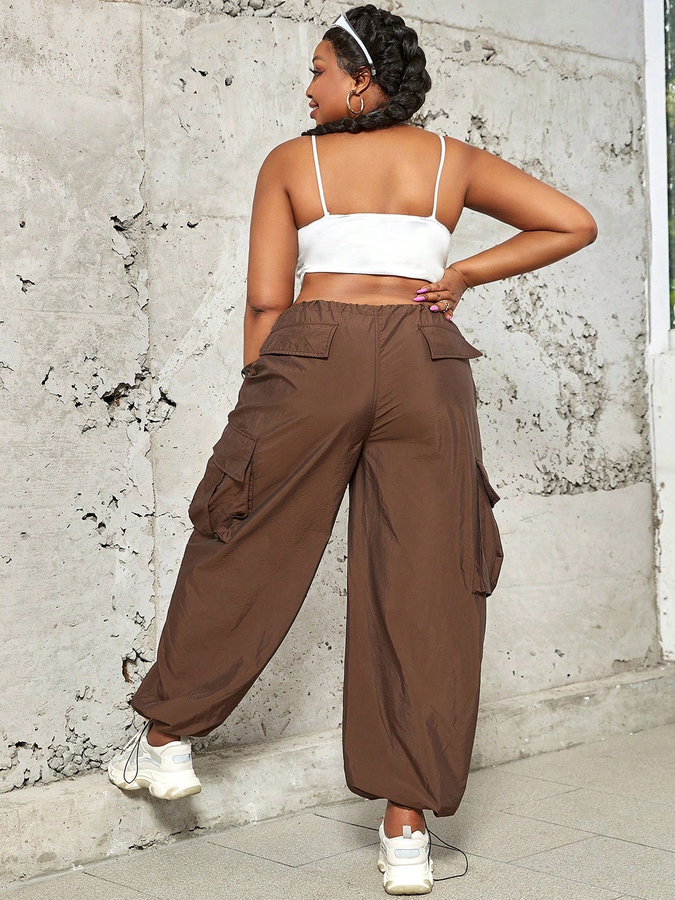 Plus Size Parachute Cargo Pants with Drawstring Waist: Ultimate Style and Comfort