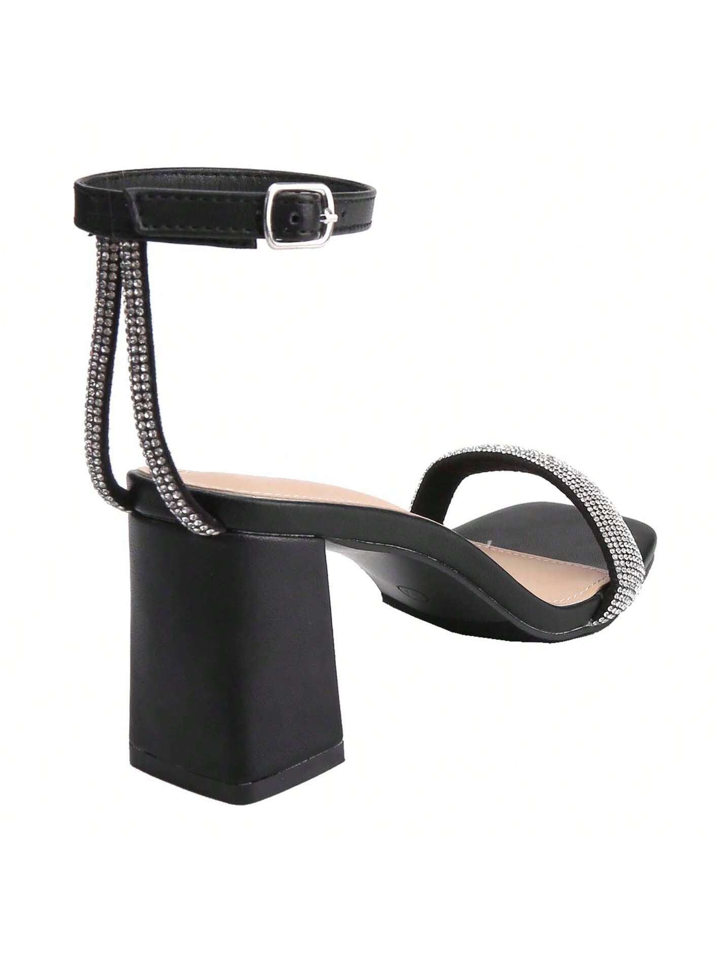 "Chic Chunky Heels with Ankle Strap - Perfect for Any Occasion"