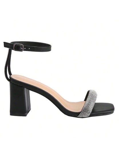 "Chic Chunky Heels with Ankle Strap - Perfect for Any Occasion"