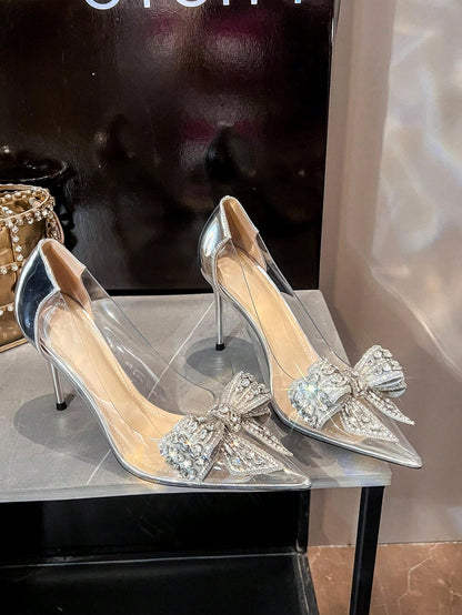 Pearls and Rhinestones Decor Stiletto Pump: Embrace Elegance and Style with this Fashionable Sexy Shoe