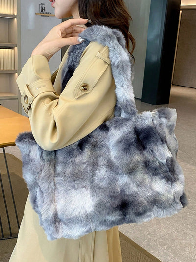 Cozy Chic: Soft Plush Minimalist Fluffy Tote Bag