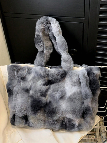 Cozy Chic: Soft Plush Minimalist Fluffy Tote Bag