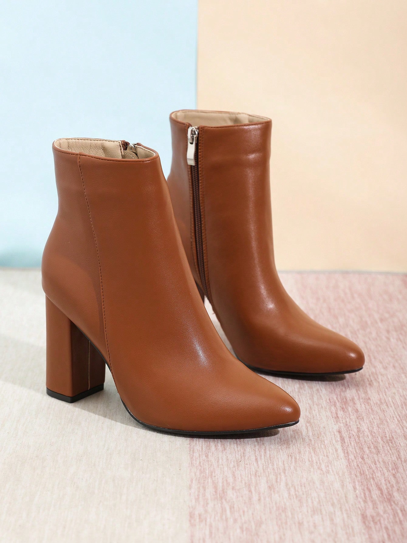 More Style and Comfort: Women's Minimalist Fashion Chunky Heel Ankle Boots