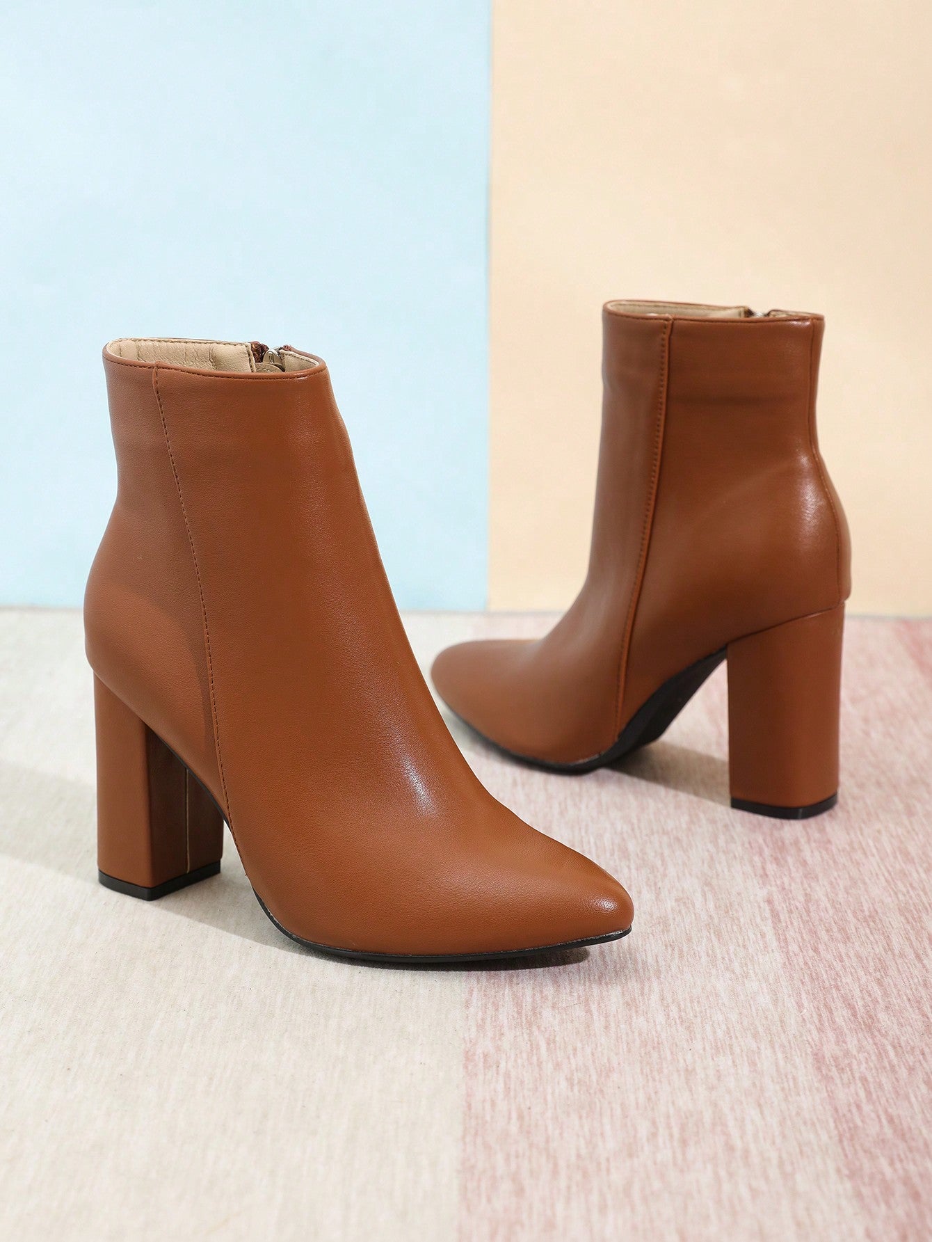 More Style and Comfort: Women's Minimalist Fashion Chunky Heel Ankle Boots