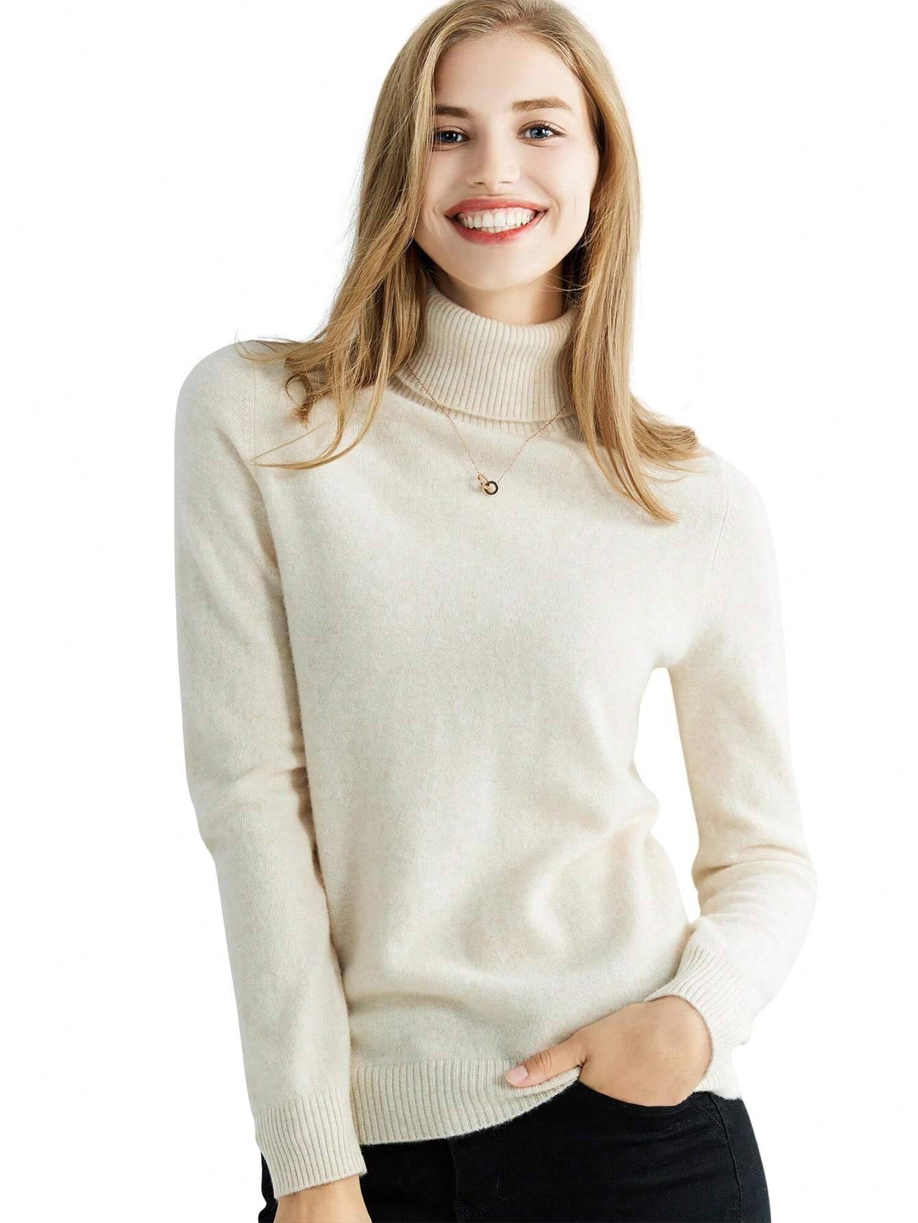 Stay Cozy in Style: 100% Merino Wool Knitted Turtle Neck Sweater, Perfect for Chilly Days