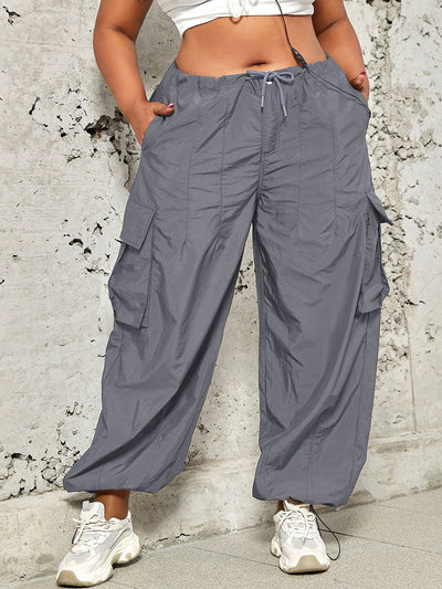 Plus Size Parachute Cargo Pants with Drawstring Waist: Ultimate Style and Comfort