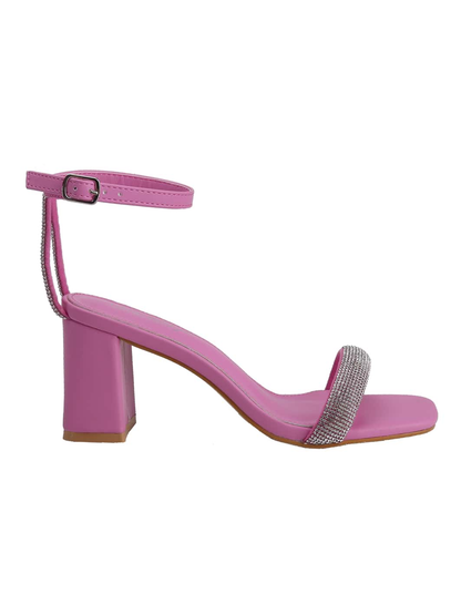 "Chic Chunky Heels with Ankle Strap - Perfect for Any Occasion"