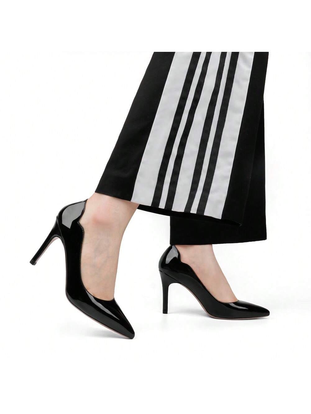 Elegant Ankle v-cut design 3.5 in High Stiletto Heel Pumps