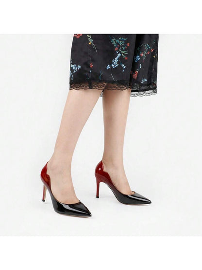 Elegant Ankle v-cut design 3.5 in High Stiletto Heel Pumps