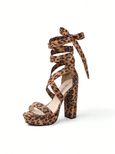 *Strappy Tie Chunky Gladiator Heeled Sandals – The Perfect Glamour For any Occasion-Free Shipping