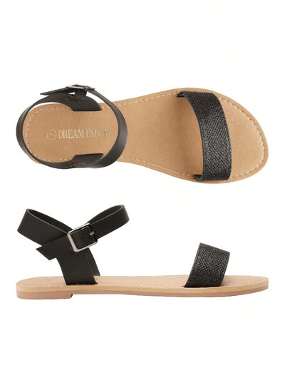 Stylish & Comfy: Women's Cute Open-Toe Ankle Strap Sandals - Perfect for Summer!