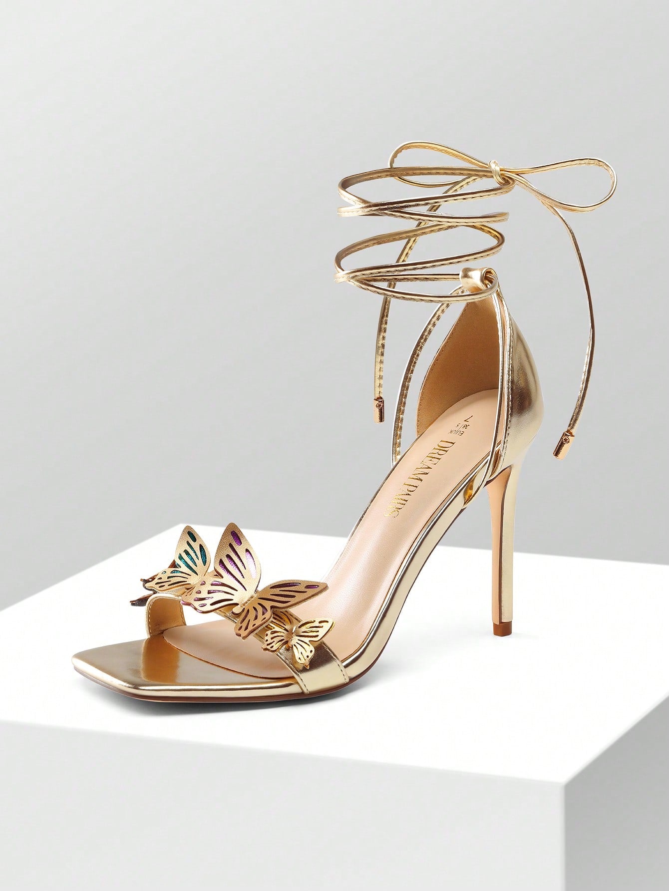 *Butterfly High Heeled Sandals with Tie-Leg Design-Free Shipping