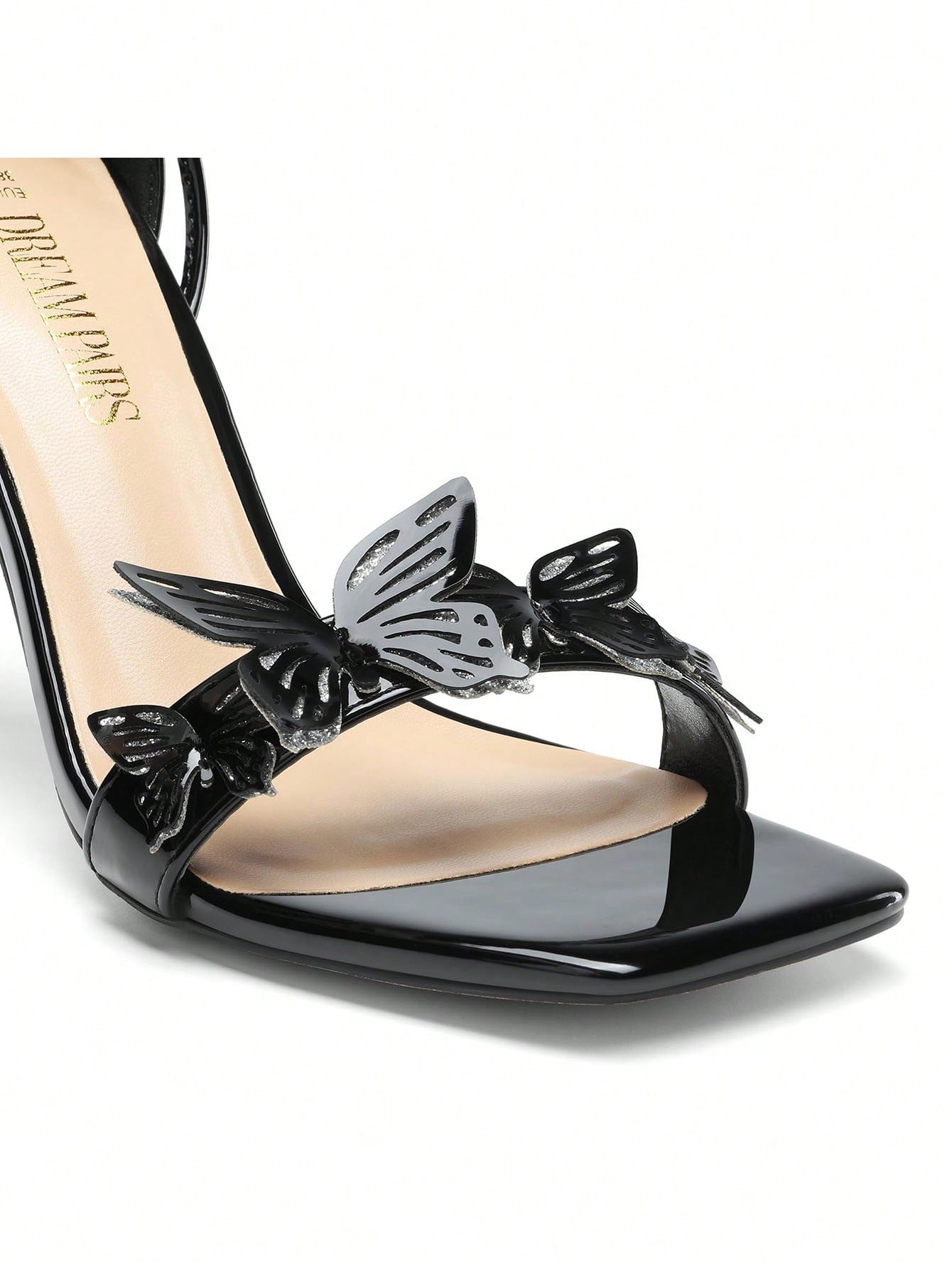 "Butterfly High Heeled Sandals with Tie-Leg Design"