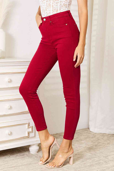 Flattering High-Waist Skinny Jeans with Tummy Control - Full Size Range