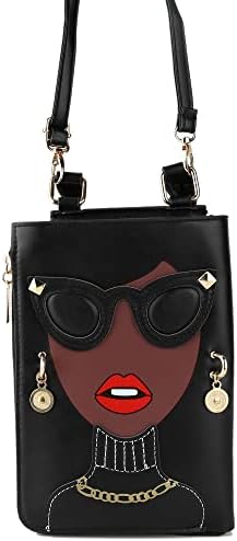 Eye-Catching 3D Lips And Sunglasses Satchel: Trendy Crossbody Clutch with Elegant Top Handle - Unique Shoulder Handbag