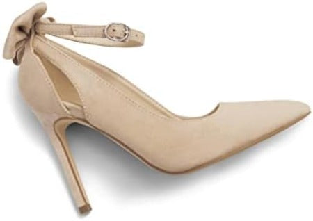 Elegance: Women's Bow-Back Strappy Stiletto Ankle Strap Pumps