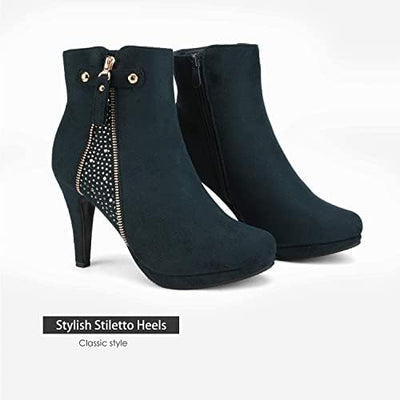 Sleek and Sultry: Women's High Heel Platform Ankle Booties