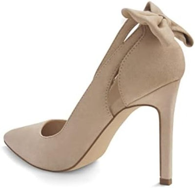 Elegance: Women's Bow-Back Strappy Stiletto Ankle Strap Pumps