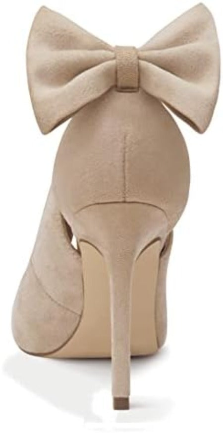 Elegance: Women's Bow-Back Strappy Stiletto Ankle Strap Pumps