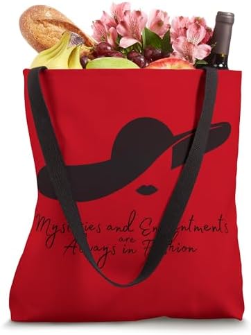 “Mysteries and Enchantments are Always in Fashion” Red Tote Bag