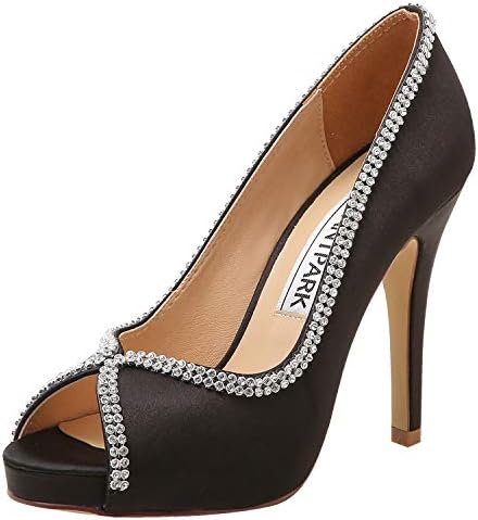 Sophisticated Satin Rhinestone Detail Peep-Toe Pumps for Weddings and  Evening Elegance