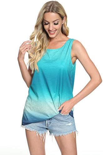 Twist Knot Tank Tops - Casual Sleeveless Flowy Tunics