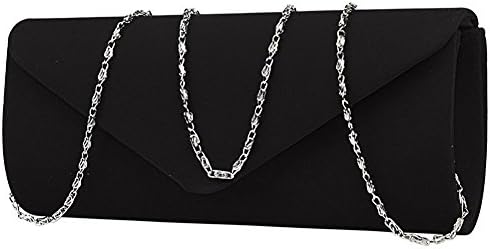 Elegant Velvet Clutch Purse: Sophisticated Classic Evening Bag with Detachable Chain