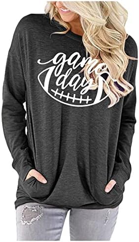 Football & Heart Game Day T-Shirt Cute Long Sleeve Sweatshirt-Free Shipping