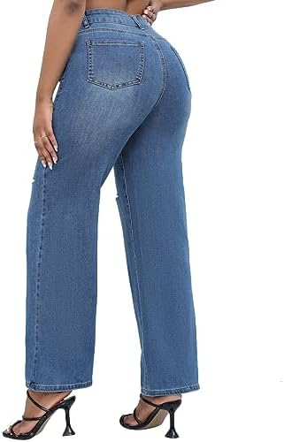 Stretchy Casual Distressed Skinny Jeans - Stylishly Ripped and Comfortable Denim Pants