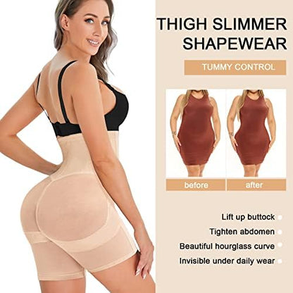 High Waist Tummy Control Shapewear: Seamless Women's Body Shaper and Butt Lifter Shorts Undergarment