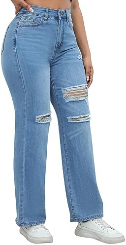 Stretchy Casual Distressed Skinny Jeans - Stylishly Ripped and Comfortable Denim Pants