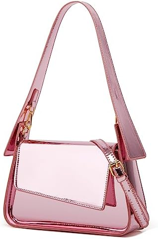 Chic Trendy Glossy Top Handle Shoulder Bag Satchel