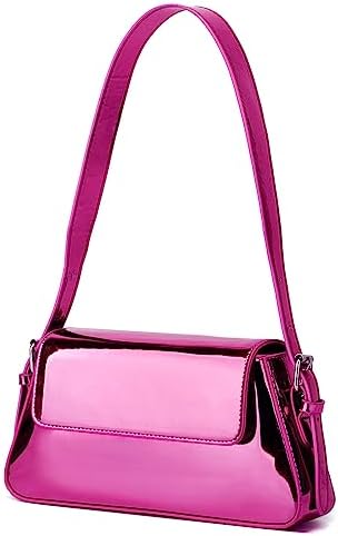 Chic Trendy Glossy Top Handle Shoulder Bag Satchel