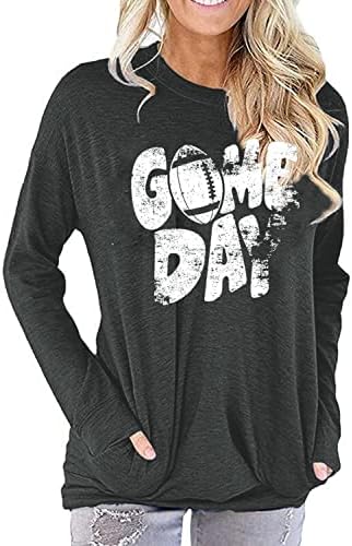 Football & Heart Game Day T-Shirt Cute Long Sleeve Sweatshirt-Free Shipping