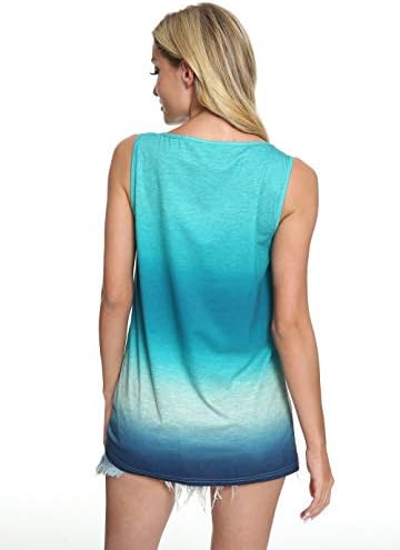 Twist Knot Tank Tops - Casual Sleeveless Flowy Tunics