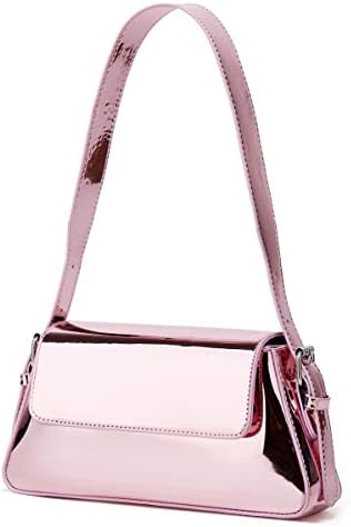 Chic Trendy Glossy Top Handle Shoulder Bag Satchel