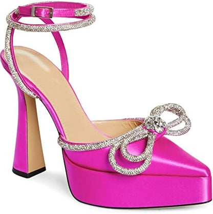 Pointed Rhinestone Platform - Ultimate Glamour for Every Fashionista